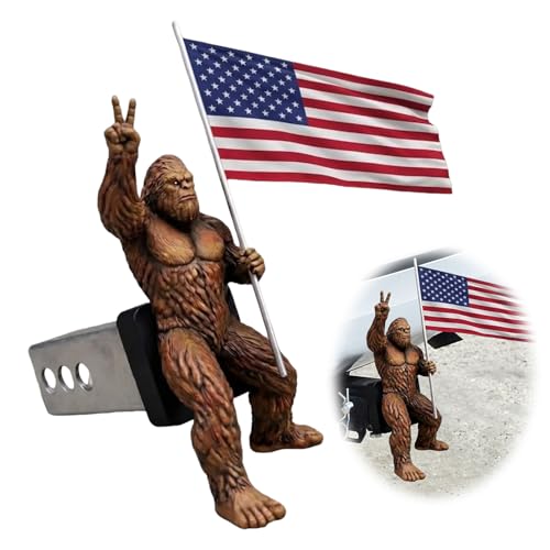 Patriot Bigfoot Trailer Hitch, Patriot Trailer Hitch Covers American Flag Hitch Cover for 2 Inch Receivers Patriotic Truck Accessory SUVs Pickups Gifts for Patriots Men Car Accessories (2 Inch)