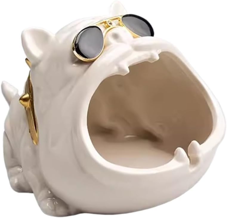 Cendrier extérieur anti vent blanc pour stopper les cendres