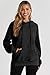 SHEWIN Oversized Sweatshirt for Women Loose fit Casual Long Sleeve Waffle Hoodies Pullover Sweatshirts Soft Trendy Fall Outfit for Women 2025,US 16-18(XL),Black