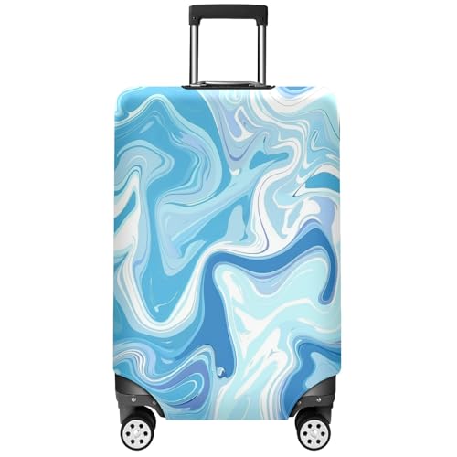 Blue Marble Luggage Cover Suitcase Protector Travel Luggage Cover Carry on Luggage Cover Washable Baggage Covers for Suitcase Fit 22-24 Inch Luggage