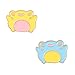 2 niedliche Anstecknadeln Korb gelbe Frosch-Brosche süße Emaille Pins Cartoon Abzeichen für DIY Kleidung Pullover Hemd Jacke Rucksack Unisex Dekorieren