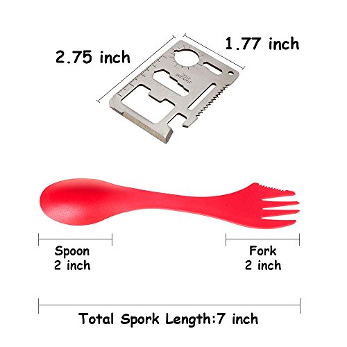 12 Pack Sporks,Durable & Bpa Free Tritan Sporks,Spoon Fork & Knife Combo Utensils,6 Colors,Best Flatware Mess Kit For Camping&Outdoor Activities,With Bottle Opener And Portable Bag #TOP2