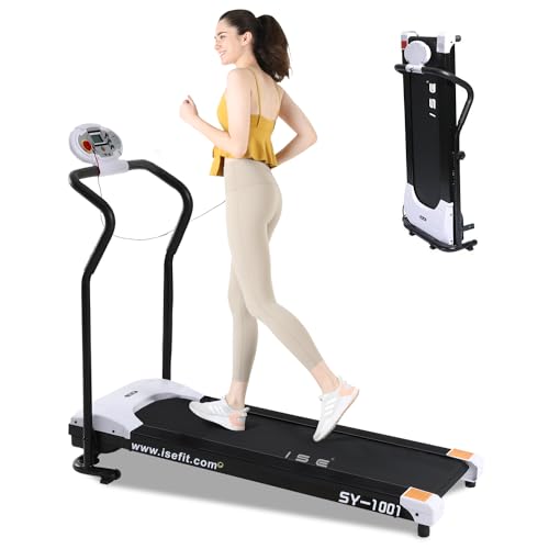 ISE Klappbares Laufband für Zuhause, elektrisches Laufband mit LCD-Anzeige...