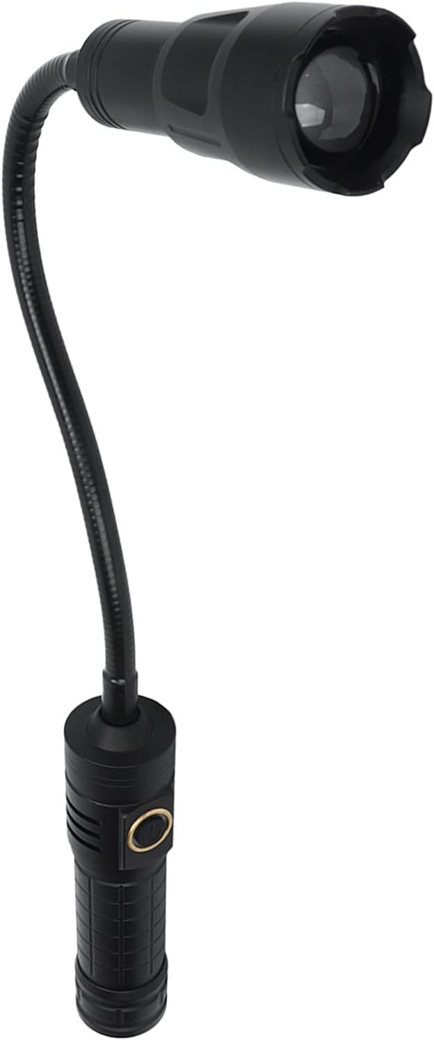 LED Work Light, 1000 Flexible Gooseneck Flashlight with Magnetic Base Waterproof Zoomable Torch Light COB Side Light for Work Repair Inspection