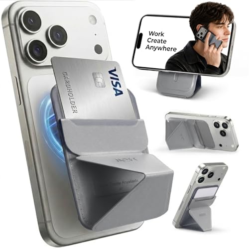 MOFT �X�}�z�X�^���h MagSafe�Ή� �yMOVAS?�V�f��/���͋����Łz iPhone 17 / 16 / 15 / 14 / 13 / 12 �Ή� Snap-On �J�[�h�P�[�X �X�}�z�X�^���h ��̌^ �ő�2�����[ �}�O�l�b�g�� ���^ �y�� �܂�