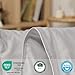 zzlamb Muslin Toddler Down Comforter Baby Down Blanket, Lightweight Crib Quilt All Season Duvet Insert, Soft & Breathable 100% Cotton Muslin for One Side Machine Washable, Misty Grey 41x48in