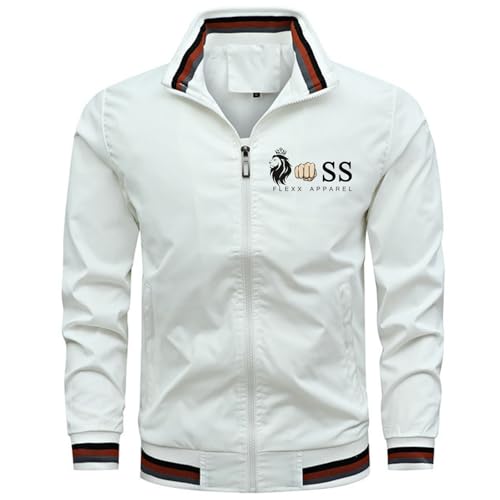 Chaqueta Acolchadas para Hombre Jacket Beisbolera Ante Faz Rojo Ligeros Encerado Casacas Escocesa Varones Britanico Solapa sobre Reflectantes Urbanas Jersey Clasicas Peludas Racing