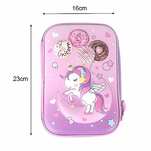 Image of LONGMIRE New Kids Designer Hardtop Pencil Case for Girls and Women (Multi Color) (Multi Design)