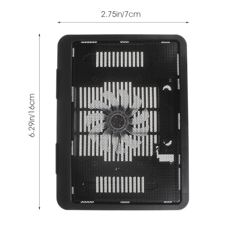 Base ergonómica con ventilador silencioso para laptop negro miniatura 2