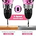 Power Drill Cordless: DEKOPRO'S Pink Cordless Drill 20V Electric Power Drill Set Tool for Women Drills with Battery and Charger 20 Volt Drills Driver Kit