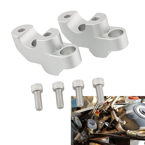 Motorrad Lenker Riser Mount Clamp Adapter für Honda NC750X NC700S CB300F CB400F CB500F 2012-2017 Schwarz/Silber