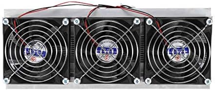 TEC Electron Semiconductor Refrigeration Cooler Triple Fan Thermoelectric Module Kit DIY Peltier Thermoelectric Cooling Unit Cooling Device for Local Cooling Small Space Cooling