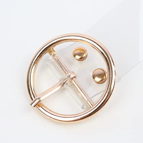 Trendy Chic Transparent Women Buckle Belt Wide Waist Waistband Clear For Women Halloween Costume3