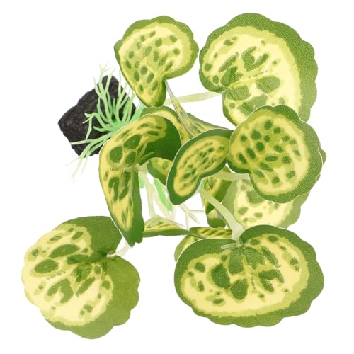 ROMISBABA Decorazione per Acquario Pianta Acquatica Artificiale Media in Plastica Verde, Vegetazione Finta per Acquari Paesaggio Naturale, Accessorio Leggero per Piccoli Acquari e Habitat