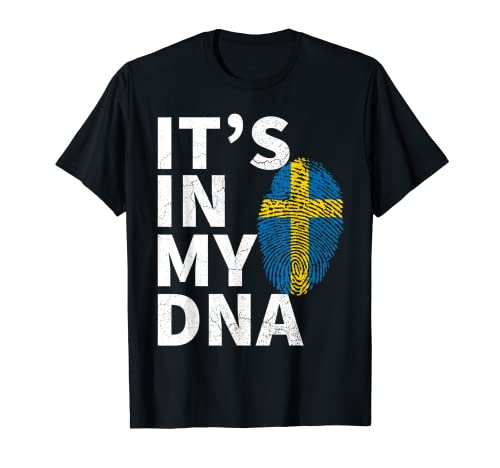 It's In My DNA Dutch Flag Sweden Swedish Pride Camiseta