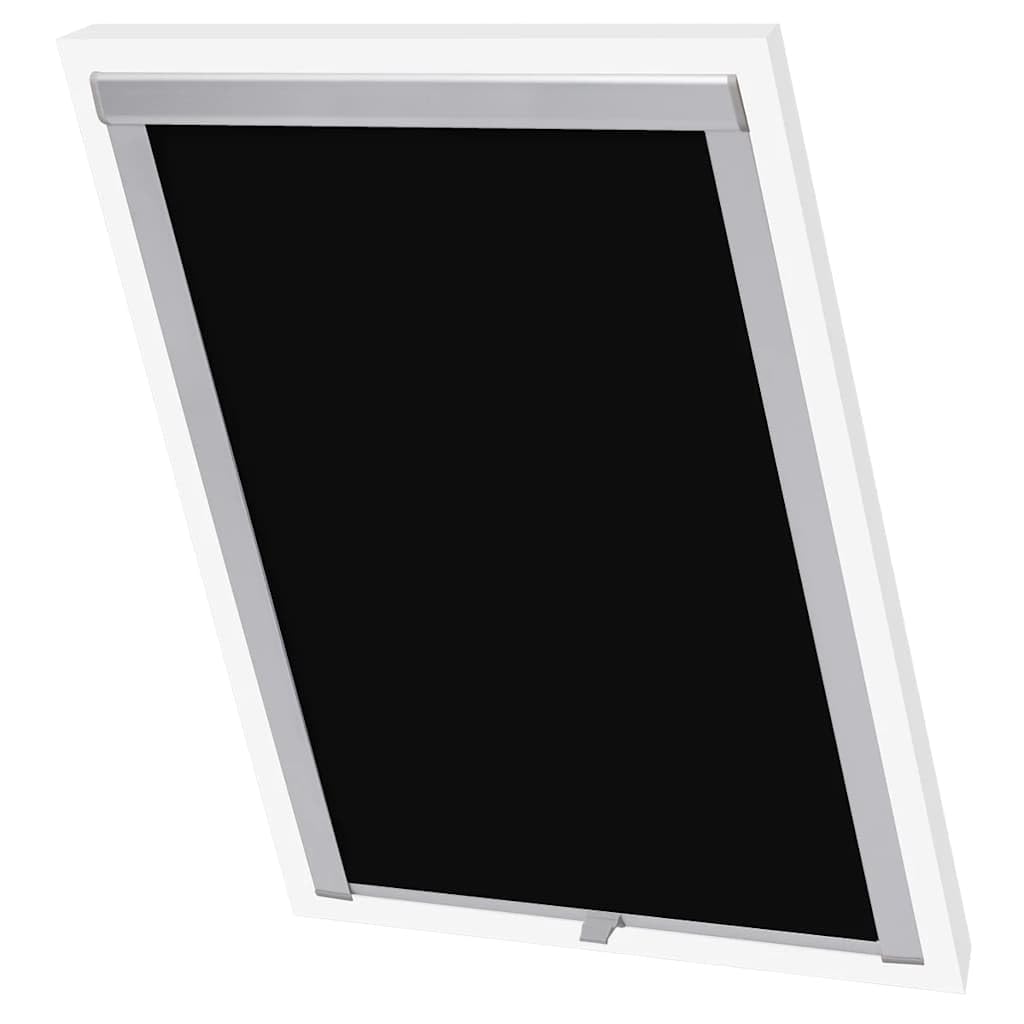 Verdunklungsrollo, Schwarz, 206 GGL GGU | Polyester, schmutzabweisend, Aluminiumbeschichtung, zentraler Zugmechanismus, Reinigung mit feuchtem Tuch