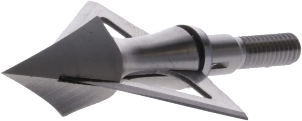 New Archery Products Endgame 2-Blade 100 Grain Titanium Razor-Sharp Fixed Blade Arrow Broadheads for Compound Bows/Crossbows - 3 Pack - Practice Blades Included