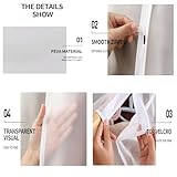 QH7 Garment Clothes Dustproof Clothes Rail Cover, Transparent Clothes Garment Rail Cover 80 * 50 * 120 CM PEVA Dustproof Wardrobe Hanging Protector Rack Organizer with Full Zipper and Magic Tape - Image 4