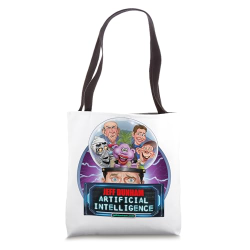 Jeff Dunham Official Artificial Intelligence Tour Tote Bag - White 16 x 16 - Unisex-Adults