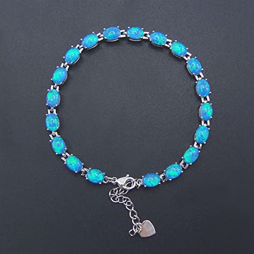 Bracelet opale de feu bleue Beaux Bijoux argent femme tendance