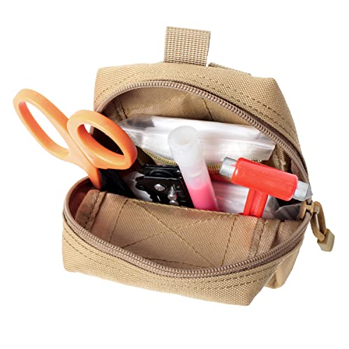 2 Pack Molle Pouches - Tactical Compact Water-Resistant Edc Pouch (Tan) #TOP3