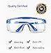 mozeeda 5 PACKS Safety Glasses Goggles, Men Women Clear Anti-fog UV400 Protection Eyeglasses Adjustable Temples ANSI Z87 Eyewear Protection Anti-Scratch Eye Shields for Industrial Work