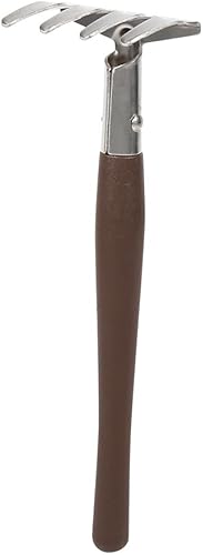 Miniatura 8 de Juego de herramientas de jardinería, rastrillo de pala de plástico con mango de acero inoxidable, mini herramienta para plantas de jardín, juguete