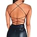 Produktbild Geilisungren T-Shirt Damen Sexy Einfarbige Spaghetti Neckholder Trägershirts Rückenfrei Camis Weste Bauchfreie Club Bluse Kurz Leibchen Oberteile Sommer Slim Tank Tops