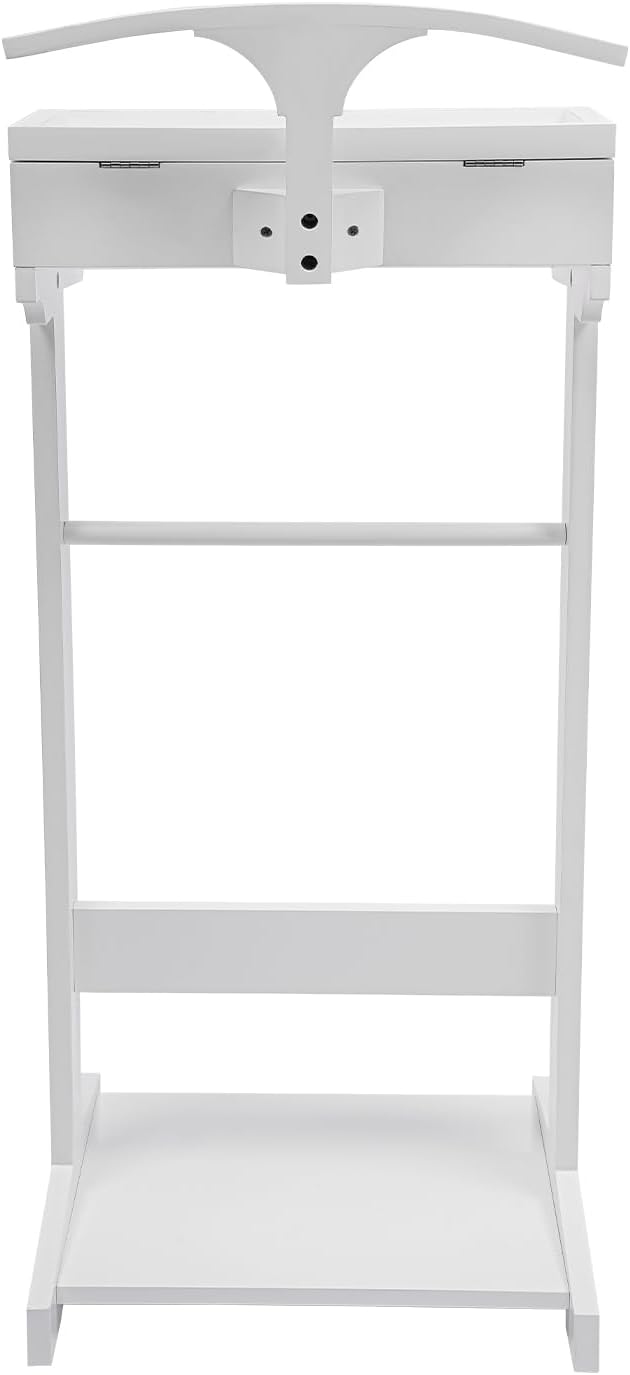 Bitodd Suit Rack, Cape Rack, Floor Standing Coat Rack, Clothes Valet Stand for Men, Modern Minimalist Silhouette Coat Rack for Storing Men'S and Women'S Suits, Pants, Neckties (White)