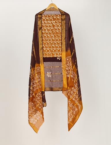 Image of Amazon Brand - Myx Women's Unstitched Batik Print Salwar Suit Dress Material With Dupatta
