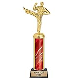 11.5' Red Karate Male Trophies - Customized Karate Male Trophy Awards Prime
