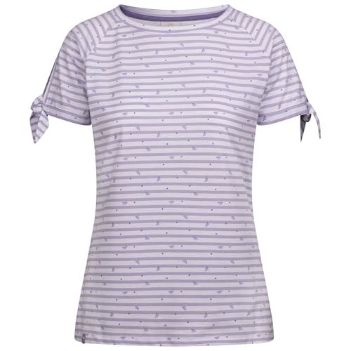Image of Trespass Womens Tshirt Penelope - Short Sleeves Raglan, Tie Detail Cuffs, All Over Print, Round Neck, Contrast Inner Neck Tape, 150g, 60% Cotton / 40% Polyester