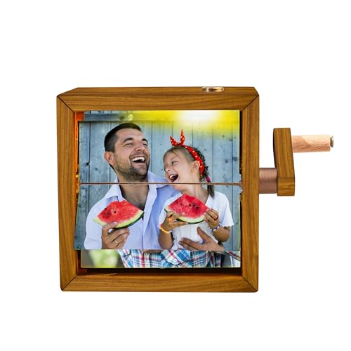Personalised Flipbook Photo Frame Custom 8-16 Photos Flip Book Frame Home Decor Gift For Couple Dad Mom Family Lover Birthday Anniversary (style 6)