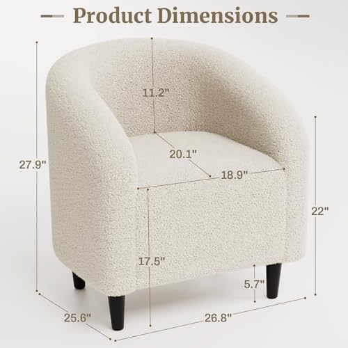 Sillón Barrel Plegable Teddy Beige miniatura 2