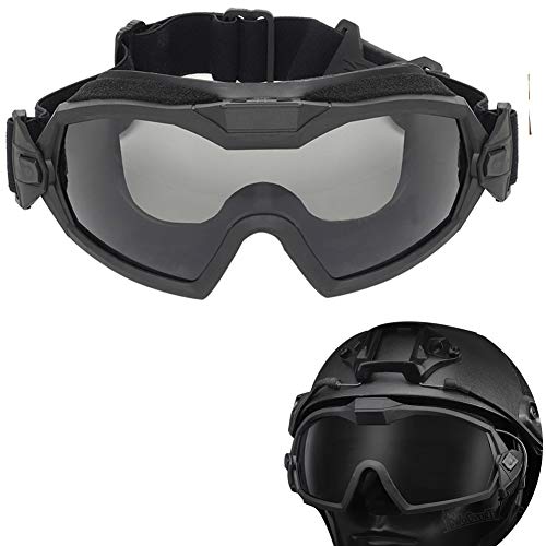 Lunettes tactiques anti-buée à ventilateur pour éliminer la condensation en airsoft