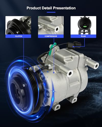 Image of ECCPP AC Compressor Direct Fit for Hyundai Accent L4 1.6L 2006-2011