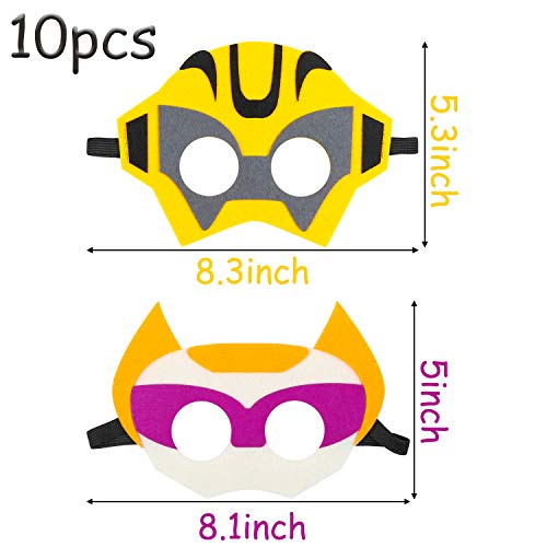 Beyumi 10Pcs Robots Felt Masks Set, Bots Party Supplies Gift Robots Party Favor Birthday Cosplay Dress Up Costumes For Kids Boys #TOP1
