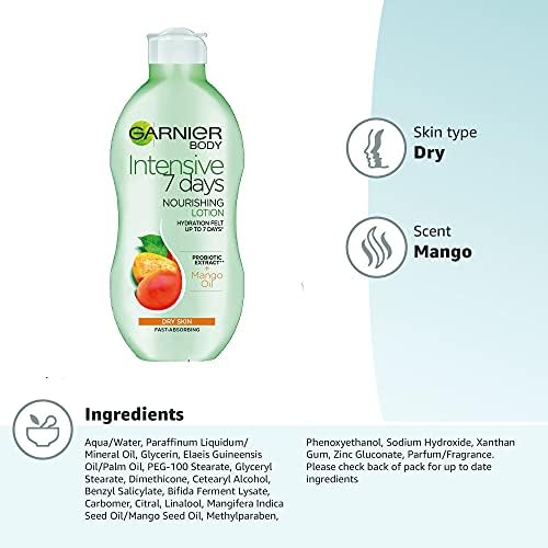Garnier Body Intensive 7 Days Nourishing Body Lotion Mango, 400ml