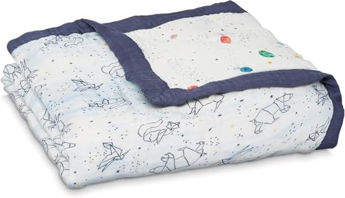 aden + anais™ Silky Soft Dream Blanket, Kuscheldecke für Mädchen und Jungen, Babydecke aus Bambus-Viskose-Musselin, Geschenk für Neugeborene, Säuglinge und Kleinkinder, 120x120cm, Stargaze