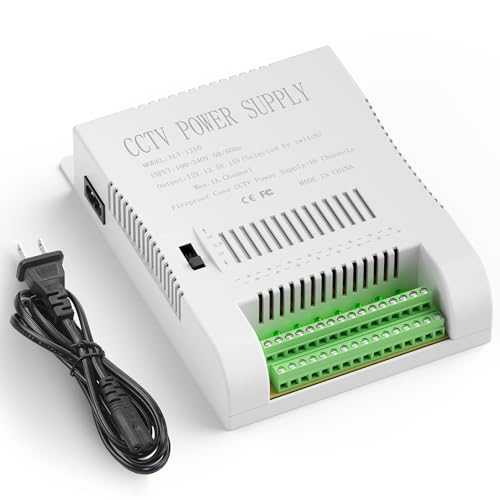 ALITOVE Cámara de seguridad de 12 voltios Fuente de alimentación ...