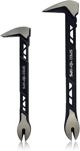 Spec Ops Tools 8" and 10" Nail Puller Cats Paw Pry Bar, High-Carbon Steel