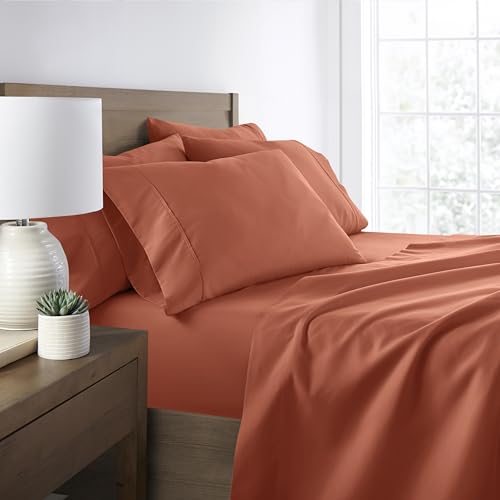 Linen Market 6-Piece Queen Sheets, Clay, Deep Pocket 16-Inch