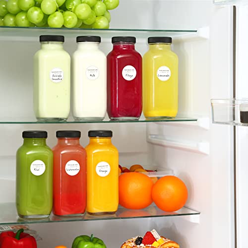 Cucumi 24Pcs 16Oz Glass Juice Bottles With Lids, Reusable Vintage Glass Drinking Bottles With Blank Labels, Brush, Straws, Funnel For Storing Tea, Kombucha, Milk #TOP3