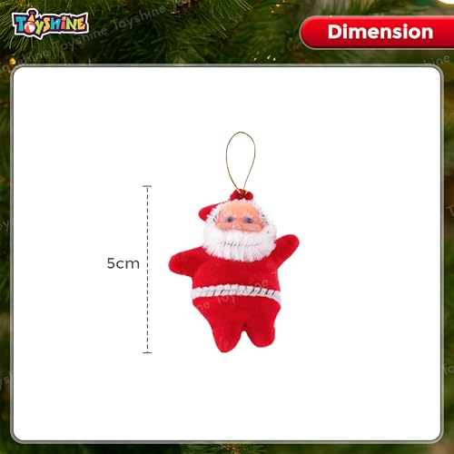Image of Toyshine 6 Pc Cute Mini Santa Claus Christmas Tree Hanging Decorations Xmas Tree Ornaments Santa Claus Toy Doll for Kids & Christmas Decor