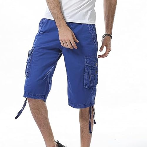 Shorts cargo livianos para hombre con múltiples bolsillos miniatura 3