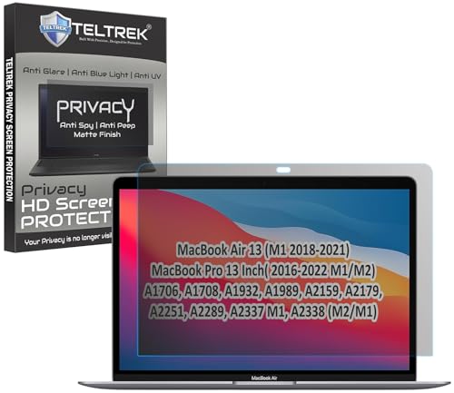 Image of Privacy Anti SPY Screenguard Compatible With Laptops With MacBook Air 13 (M1 2018-2021) / MacBook Pro 13 Inch (2016-2022 M1 /M2) Anti Peep Matte Screen Protector Not a Tempered Glass,