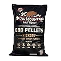 Bear Mountain Premium BBQ Woods 100 Percent All Natural Hardwood Hickory Pellets, Ideal for Pellet Smokers and Grills for Wood Fired Flavor, 20 Lb Bag