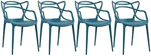 Loft7, Conjunto Kit 4 Cadeiras Design Allegra Polipropileno Injet...