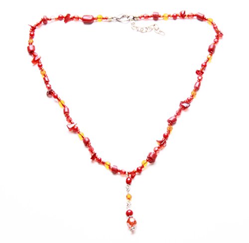 CLASSIC CASUAL retinoscopio de mezcla de grano y gota colgante collar ajusta 4 cm (zx42)