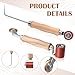 CraftyDream 2 Pcs Seam Roller with Tester Probe, 40 mm Silicone Seam Roller with 6 mm Brass Detail Penny Tool, Smoothing Tool for PVC/TPO/EPDM Single Ply Roofing Tape Woodwork Wallpaper Installation